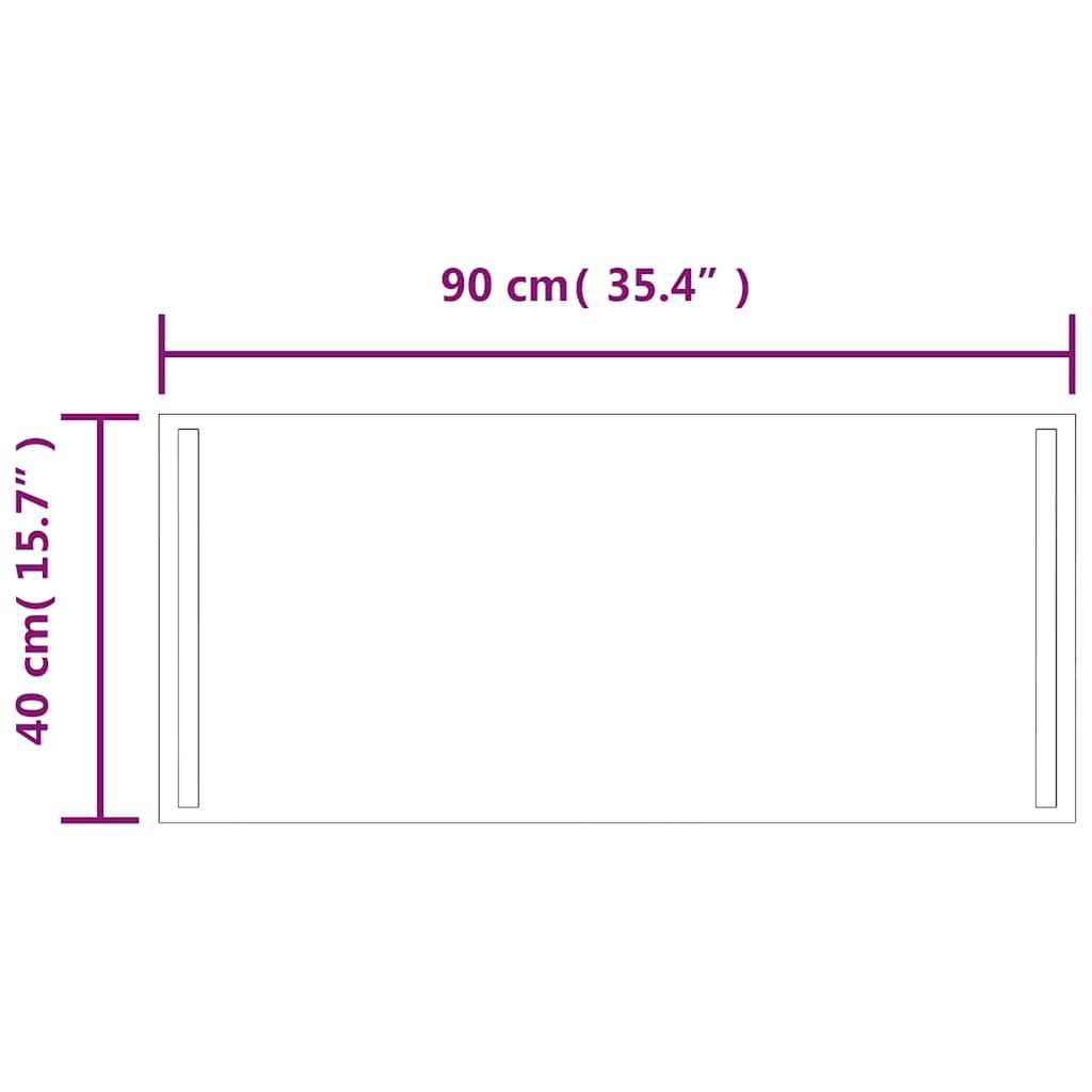 LED-Badspiegel 90x40 cm