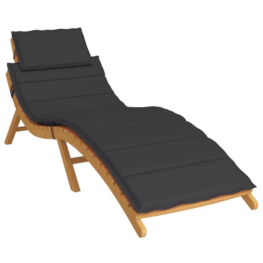 Sonnenliegen-Auflage Schwarz 186x58x4 cm Oxford-Gewebe