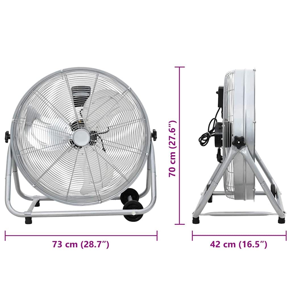 Trommelventilator Mit Rad Silber 73 x 42 x 70 cm Aluminium