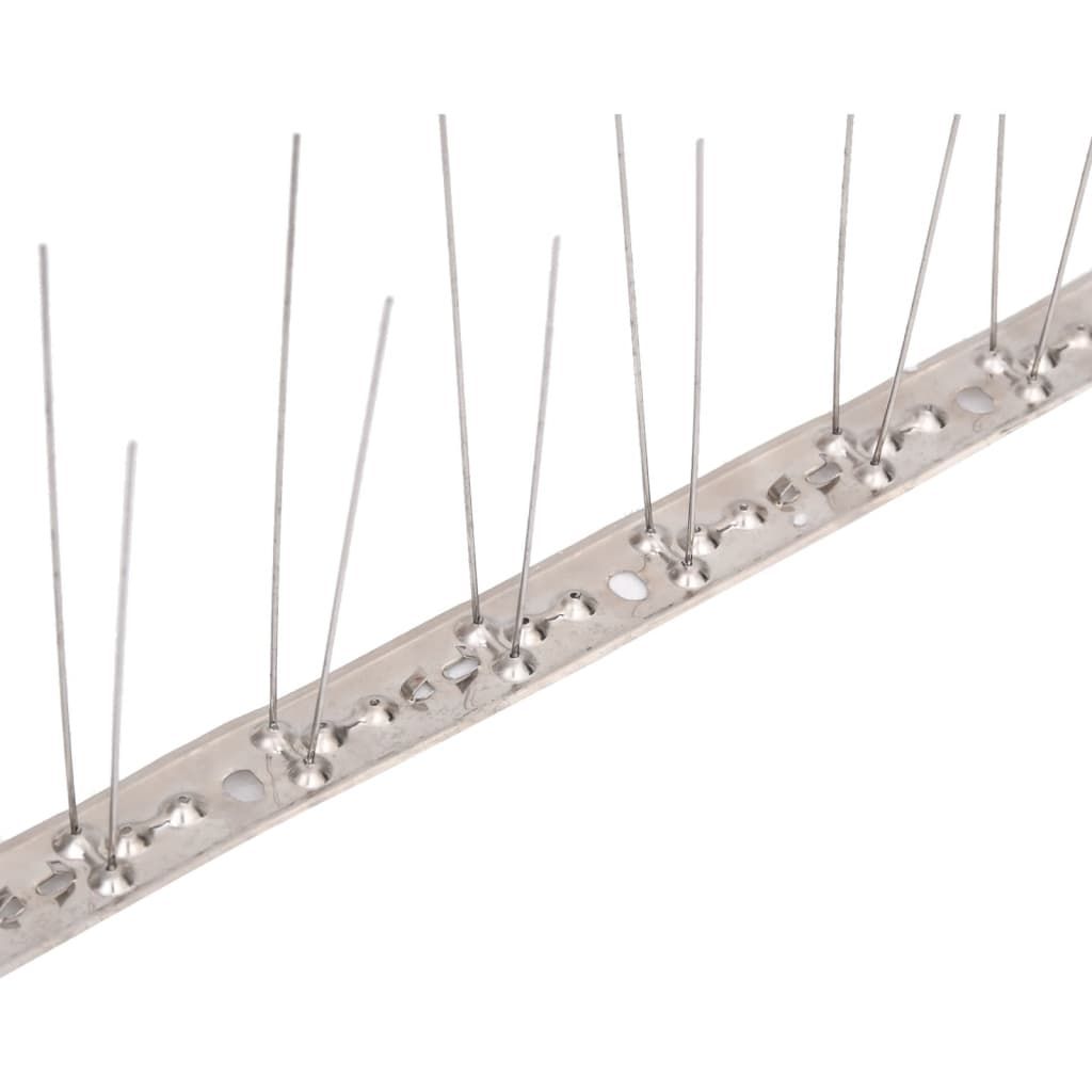 6-tlg. Taubenabwehr Spikes-Set Edelstahl 3 m 2-reihig