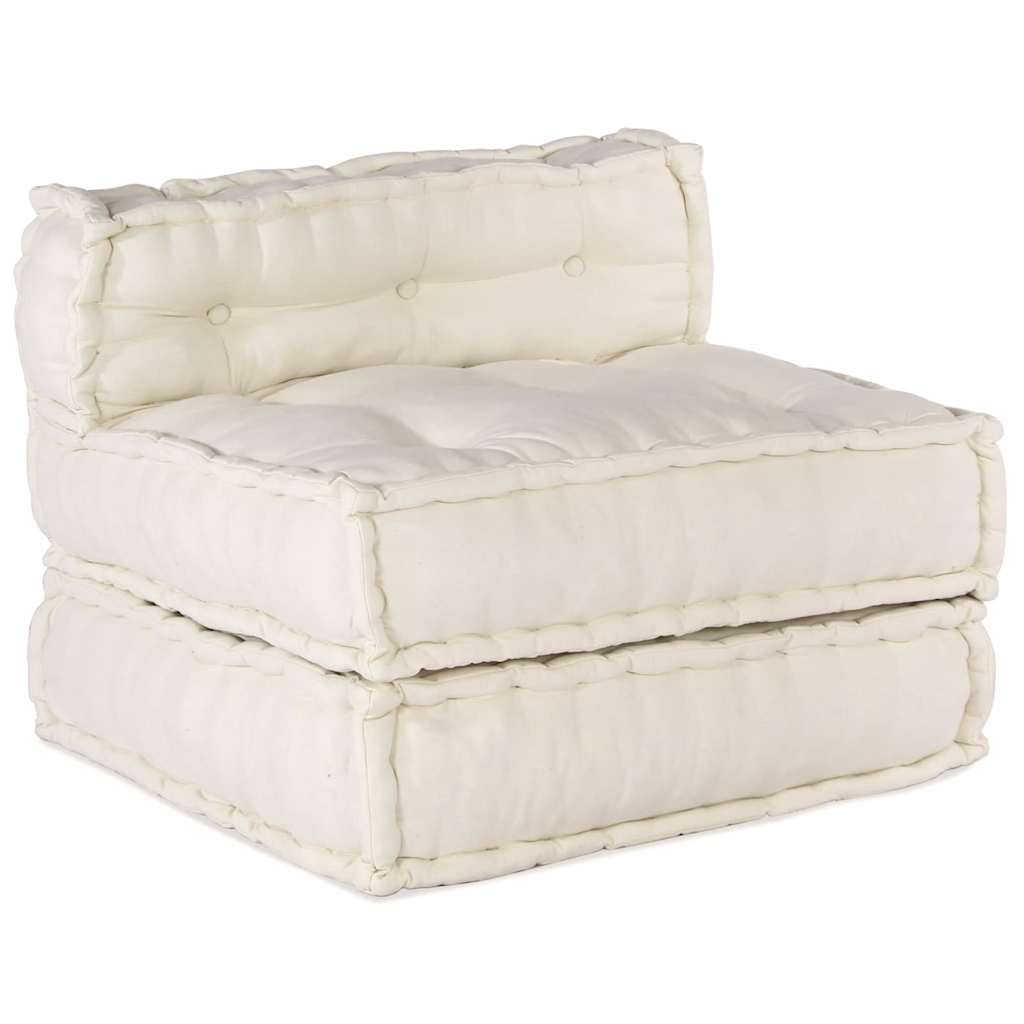 Modulare Sofagarnitur 4 pcs Creme Stoff