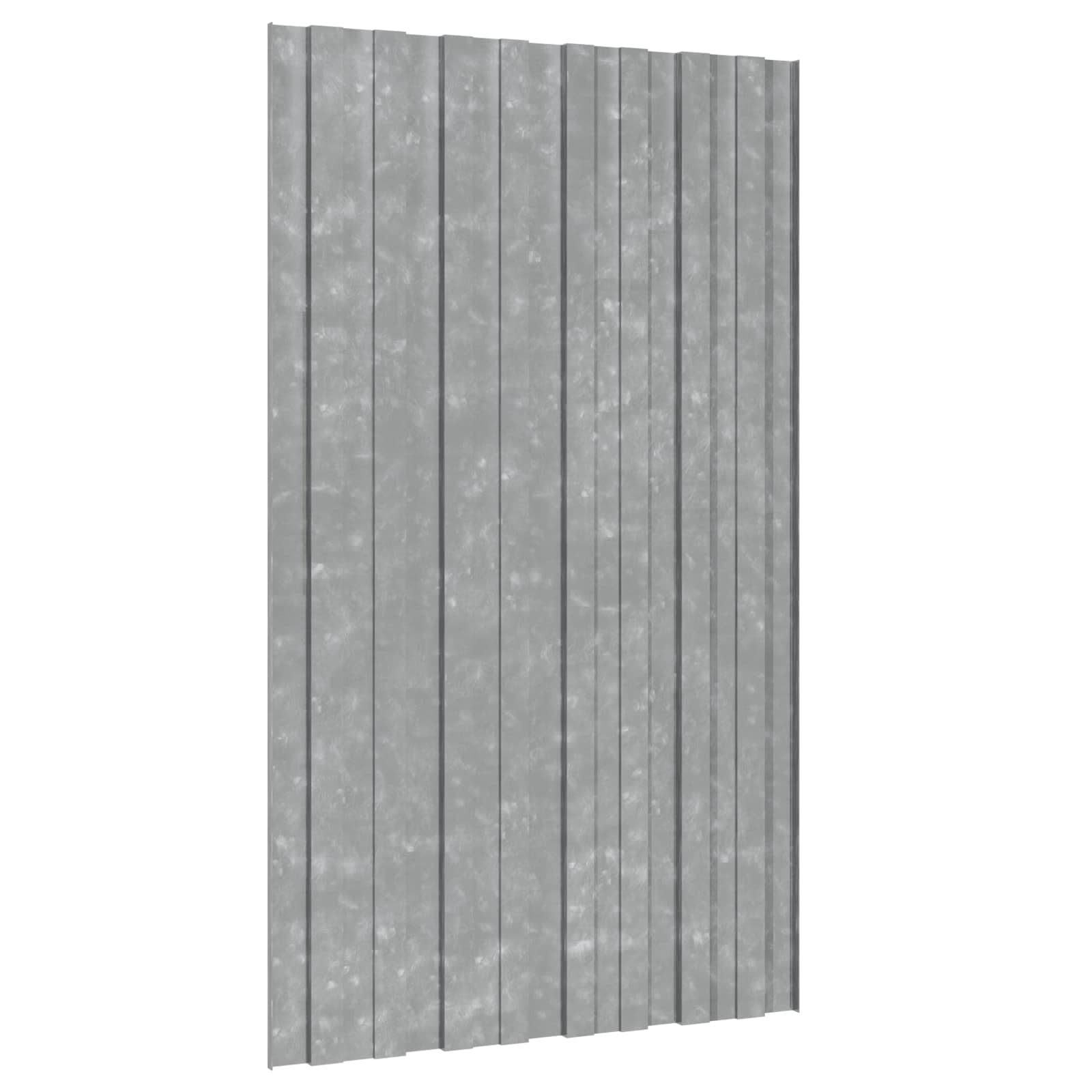 Dachpaneel 12 pcs Silber 80 x 45 cm Verzinkter Stahl