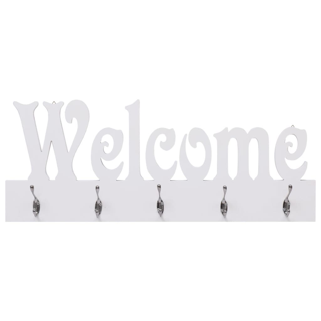 Wandgarderobe WELCOME Weiß 74 x 29,5 cm