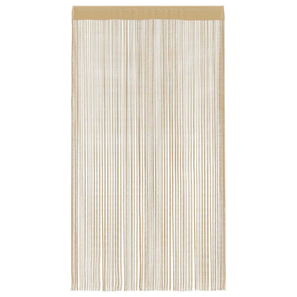 Fadenvorhänge 2 Stk. 140 x 250 cm Beige