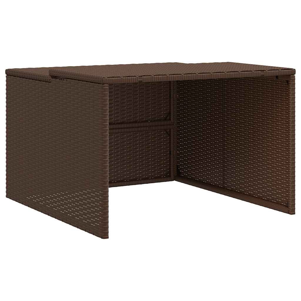 Mähroboter-Garage Braun 86x90x52/57 cm Poly Rattan