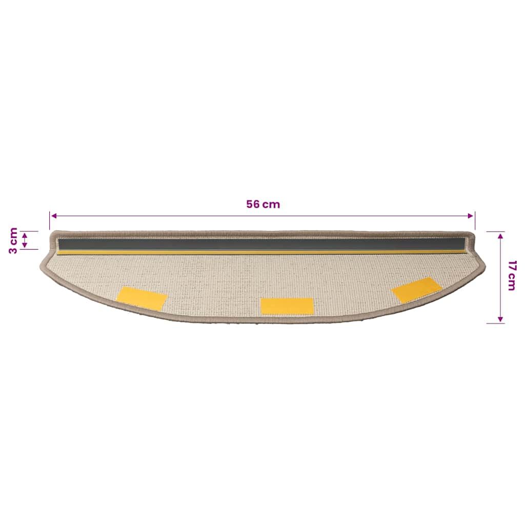 Stufenmatten 15 Stk. 56x17x3 cm Taupe Halbrund