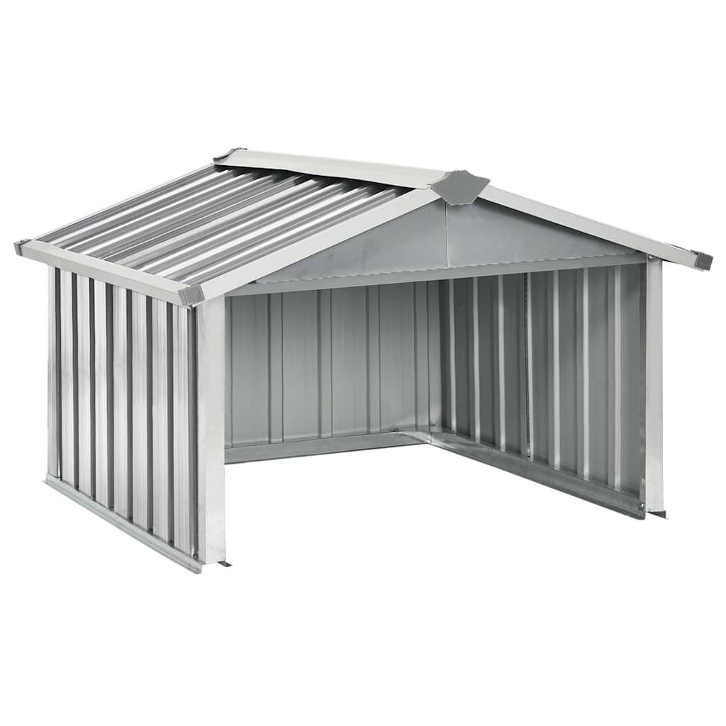 Rasenmäher Garage 92x97x63 cm Verzinkter Stahl Grau