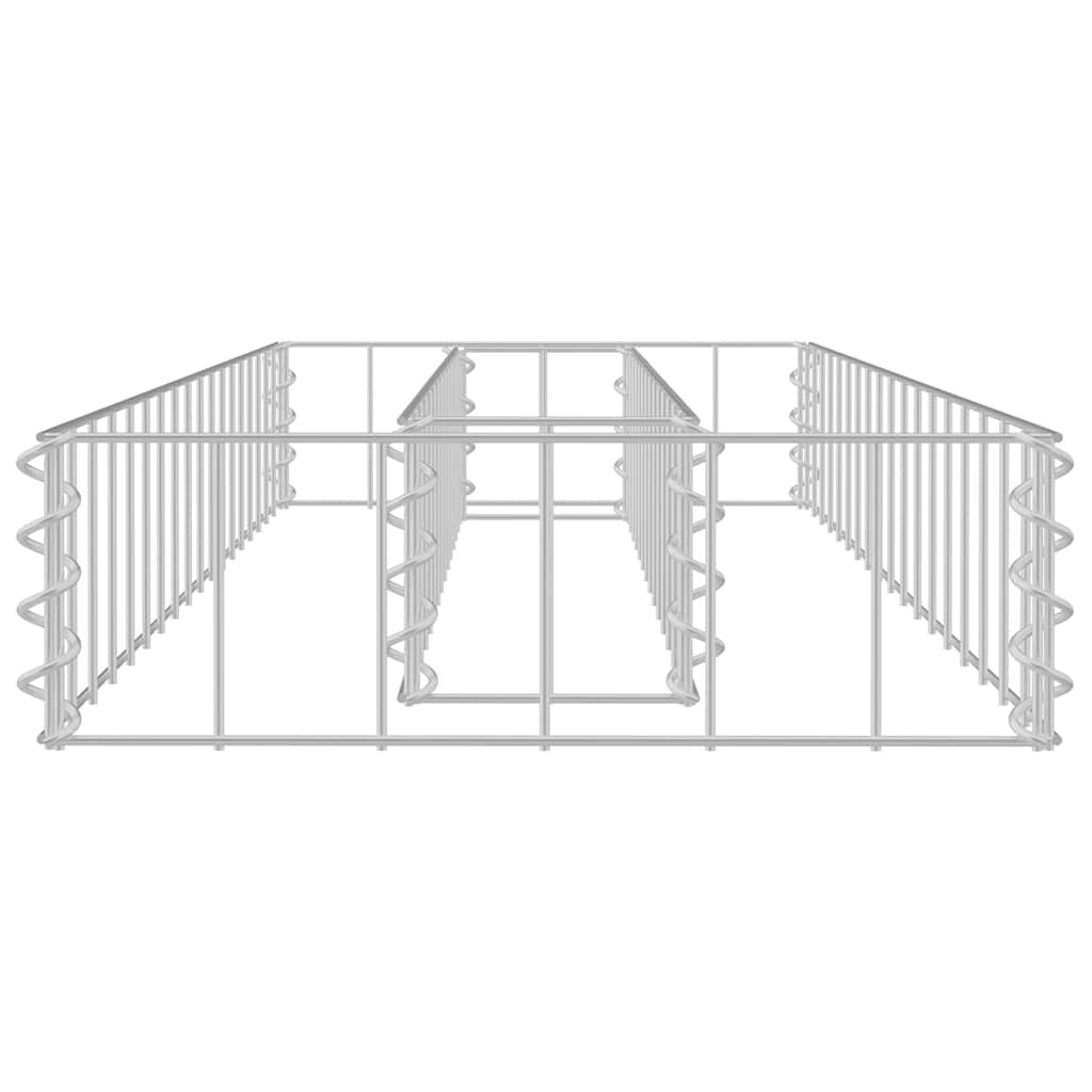 Gabionen-Hochbeet Verzinkter Stahl 90x30x10 cm