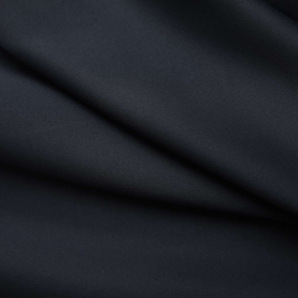 Verdunkelungsvorhänge mit Haken 2 Stk. Schwarz 140x175cm