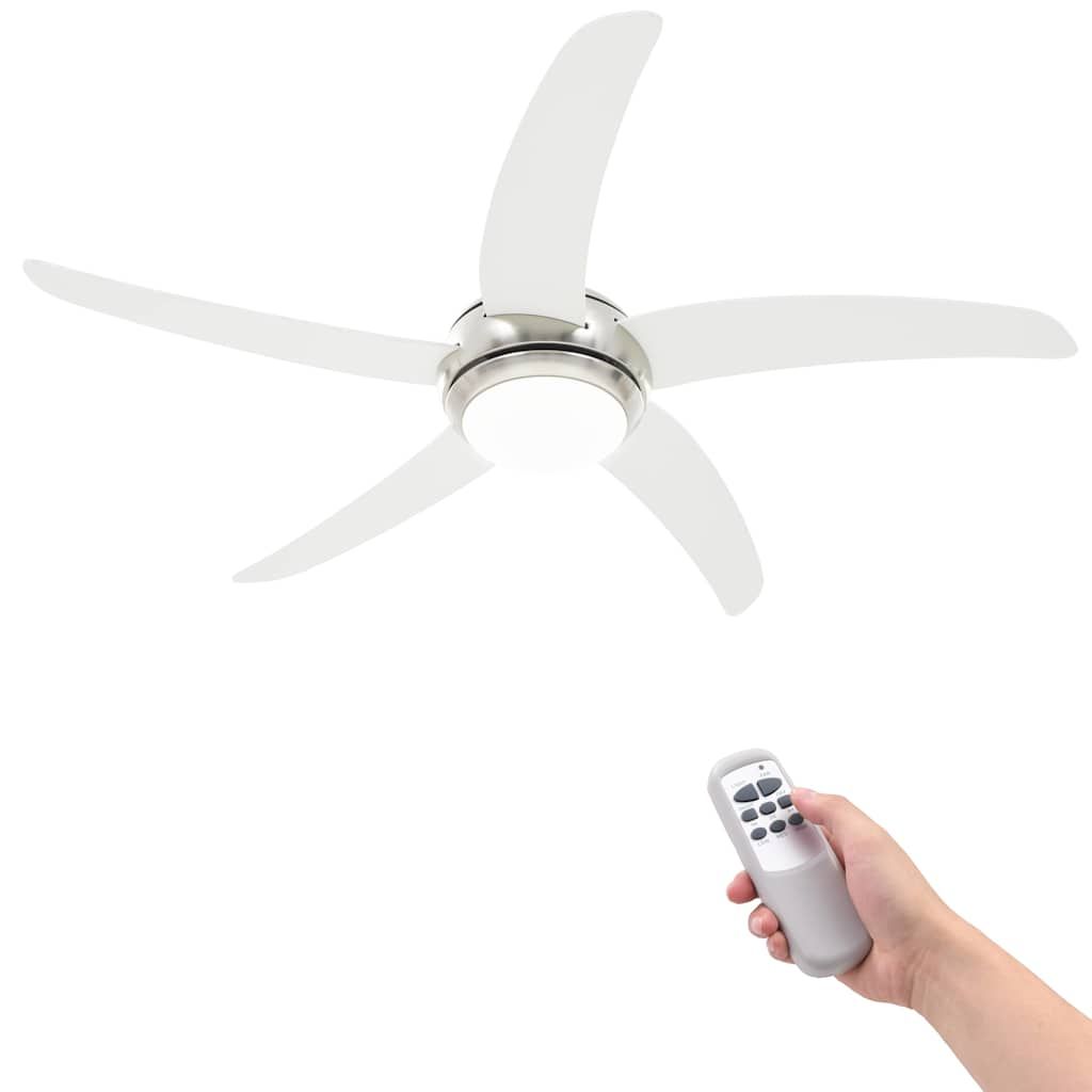 Dekorativer Deckenventilator mit Beleuchtung 128 cm Weiß
