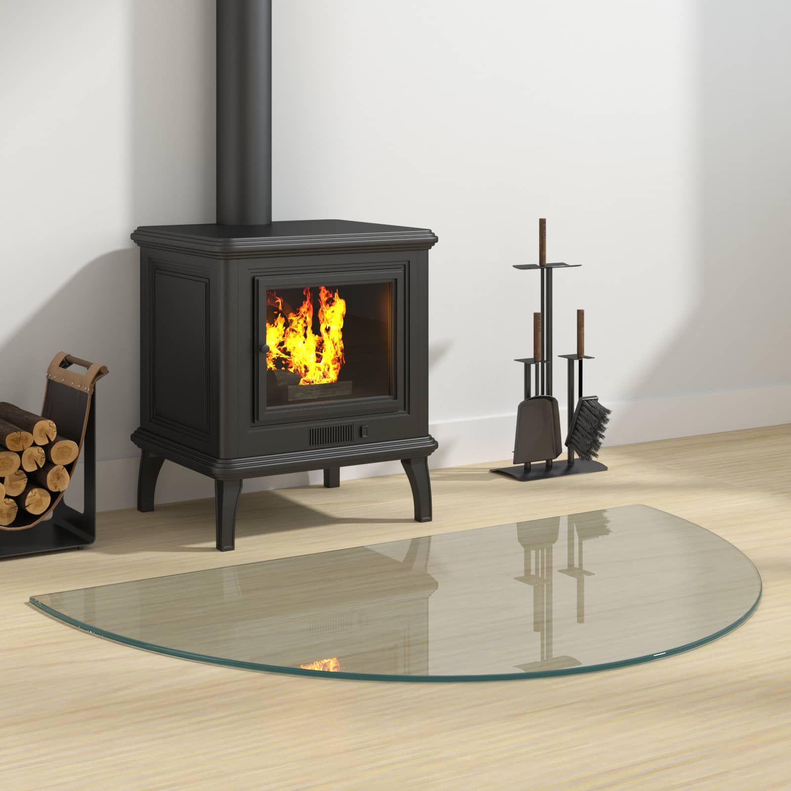 Feuerstelle Glasplatte Transparent 1000 x 600 mm Glas