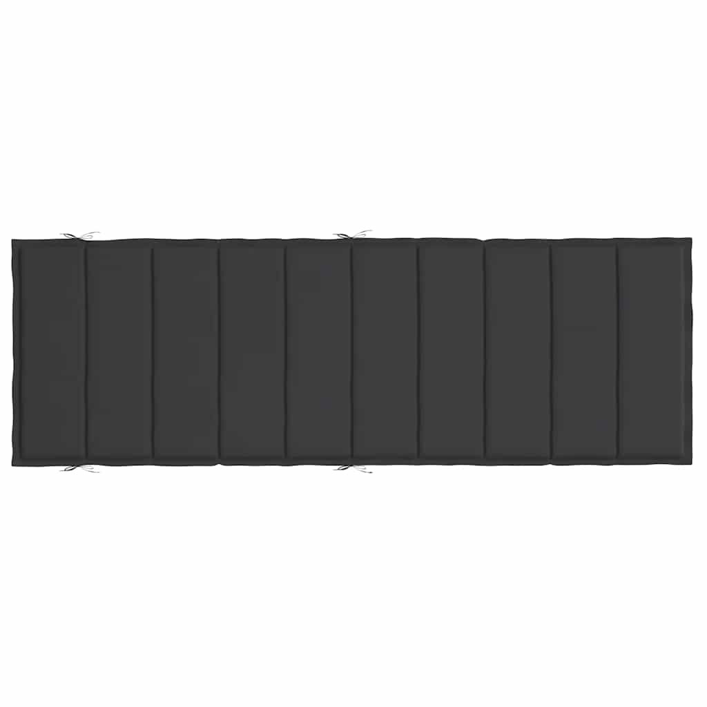 Sonnenliegen-Auflage Schwarz 186x58x4 cm Oxford-Gewebe
