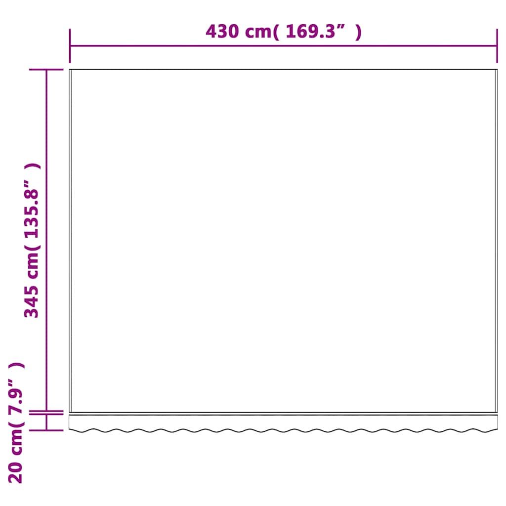 Ersatzstoff für Markise Mehrfarbig 450x350 cm Polyester