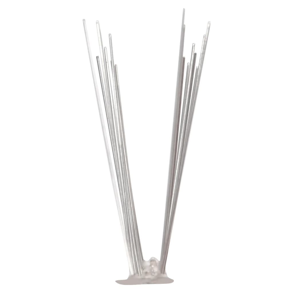 20-tlg. Taubenabwehr Spikes-Set Edelstahl 10 m 2-reihig