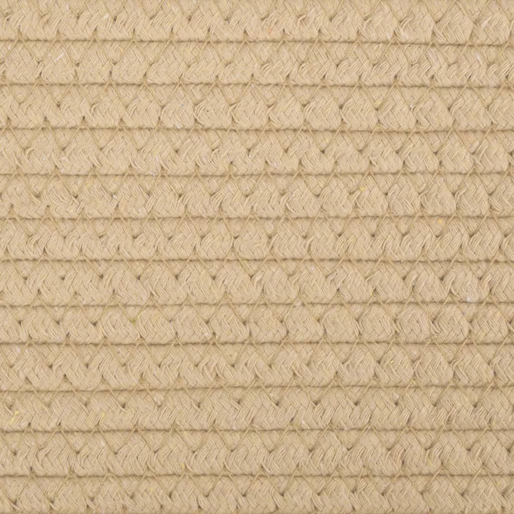 Aufbewahrungskörbe 2 Stk. Beige und Weiß Ø24x18 cm Baumwolle