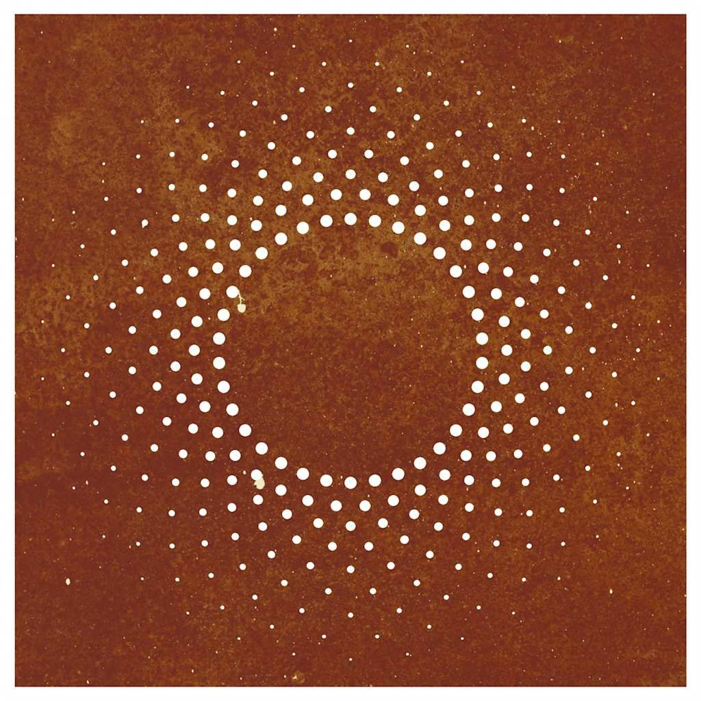 Garten-Wanddeko 55x55 cm Cortenstahl Sonne-Design