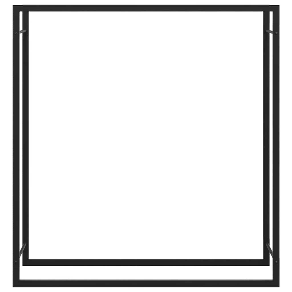 Brennholzregal Mattschwarz 110x28x116 cm Stahl