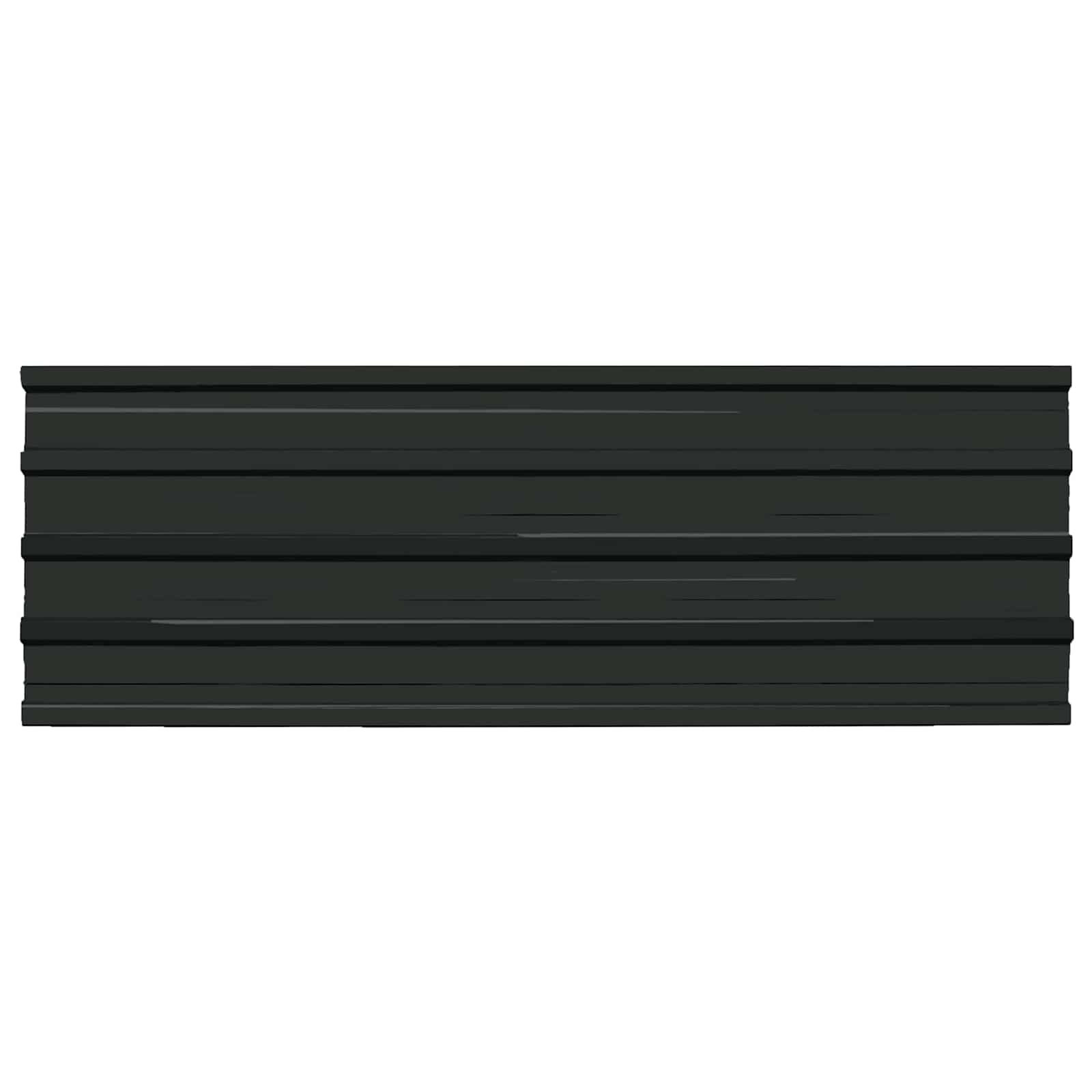 Dachpaneel 12 stk. Anthrazit 129 x 45 cm Verzinkter Stahl