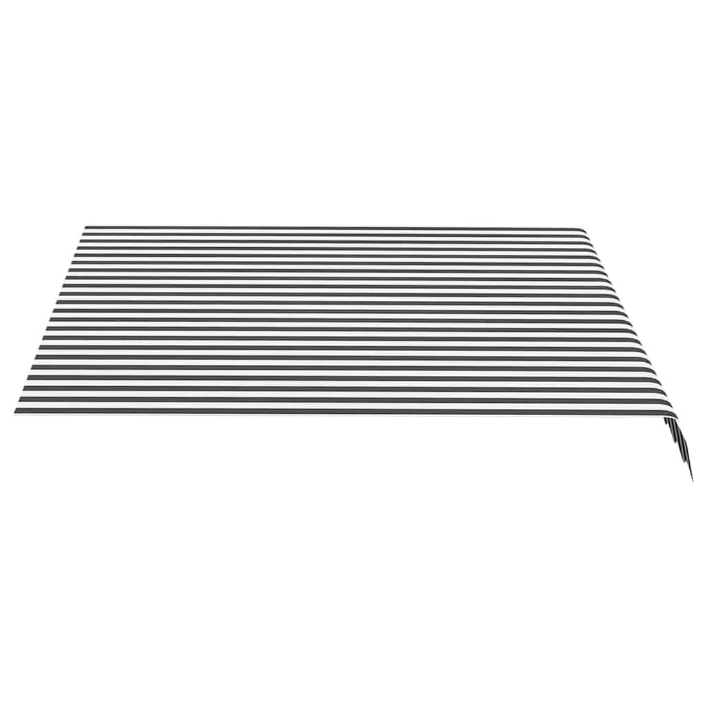 Ersatzstoff für Markise Anthrazit und Weiß 300x250 cm Polyester
