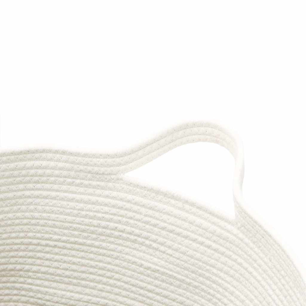 Aufbewahrungskorb Braun und Weiß Ø49x65 cm Baumwolle
