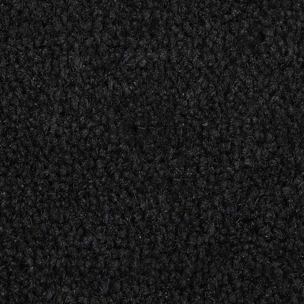 Fußmatte Schwarz Halbrund 60x90 cm Kokosfaser Getuftet
