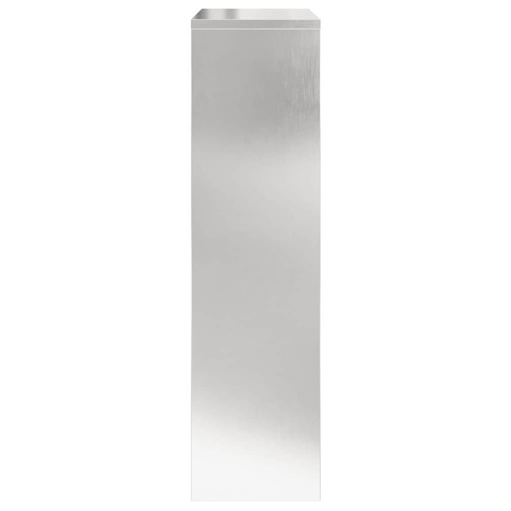 Paketdrop-Box mit Speicher Silber 44 x 22 x 82 cm Edelstahl