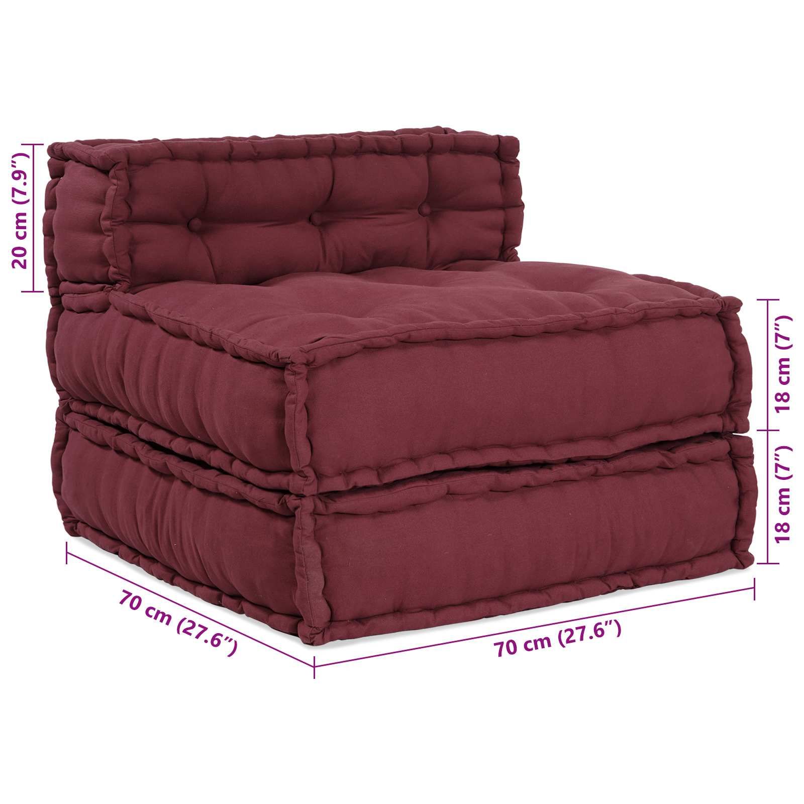 Modulare Sofagarnitur 4 pcs Kastanienbraun Stoff