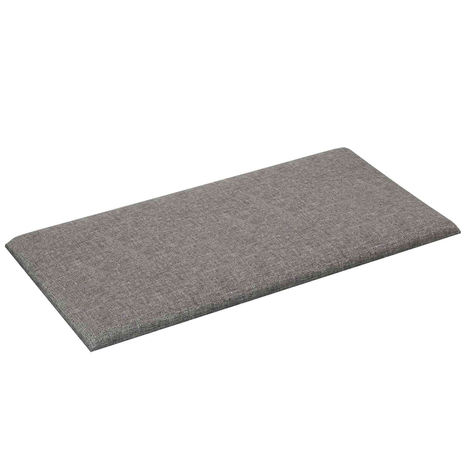 Wandkopfteilen 12 pcs Hellgrau 30 x 15 cm Stoff