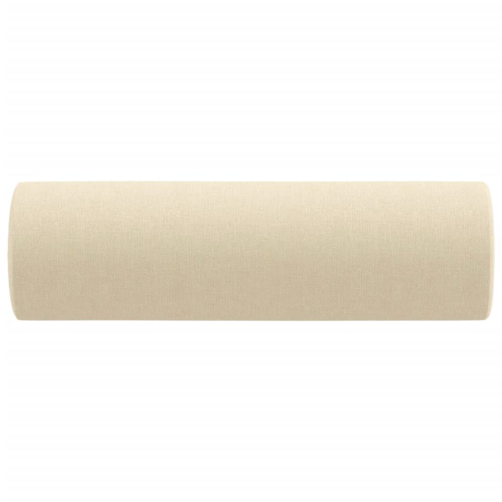 Zierkissen 2 Stk. Creme Ø15x50 cm Stoff