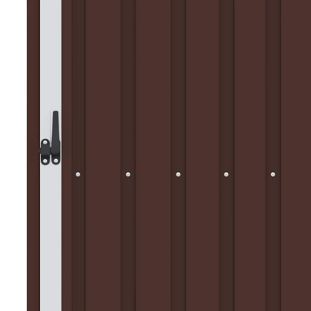 Garten Brennholzlager Braun 245x98x159 cm Verzinkter Stahl