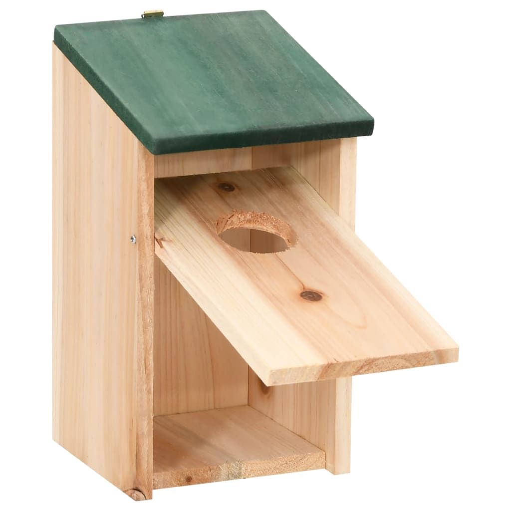 Vogelhäuser 4 Stk. Holz 12x12x22 cm