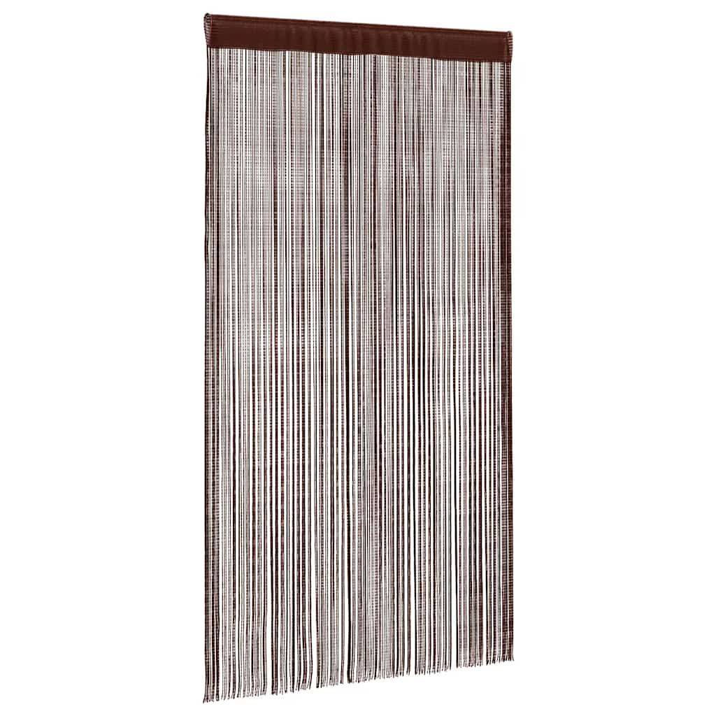 Fadenvorhänge 2 Stk. 140 x 250 cm Braun