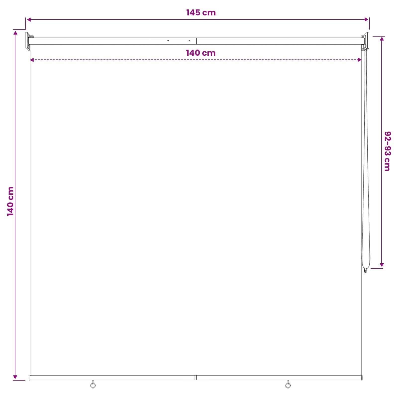 Rollo mit UV-Schutz Creme 140 x 140 cm Polyester