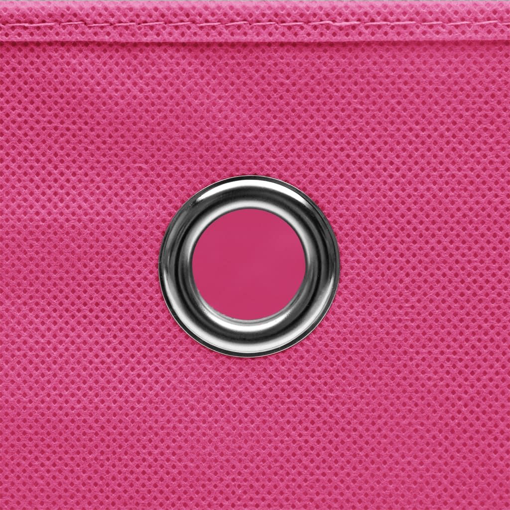 Aufbewahrungsboxen mit Deckeln 10 Stk. Rosa 32x32x32 cm Stoff