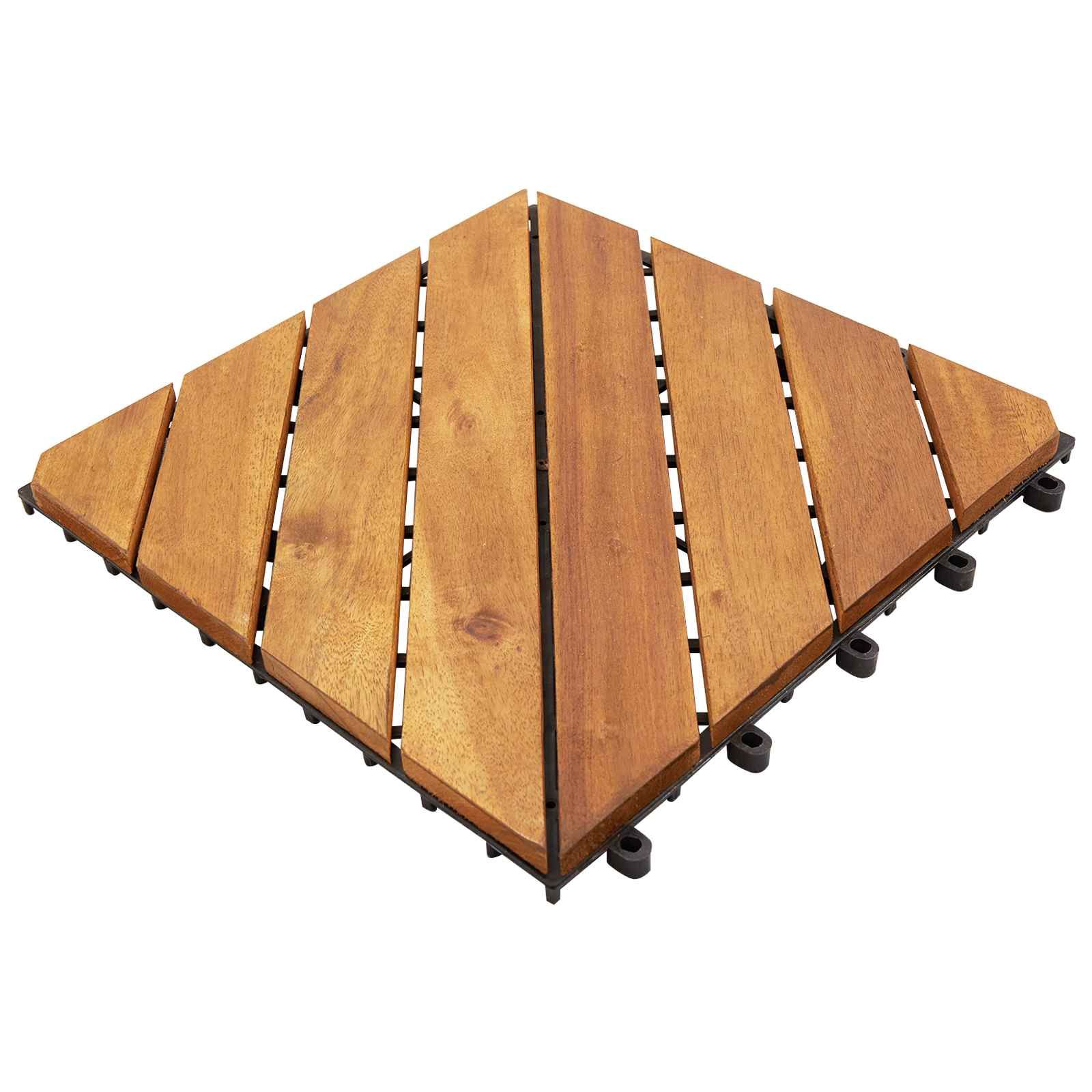 Terrassenfliese 20 pcs Braun 30 x 30 cm Akazien-Hartholz