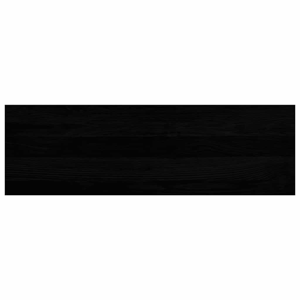 Treppenstufen 4 Stk. Braun-Schwarz 80x25x2 cm Massivholz Eiche