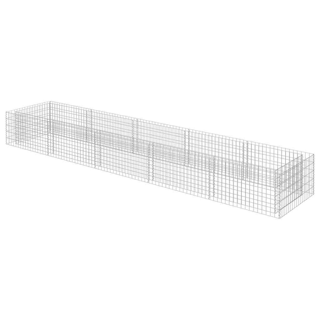 Gabionen-Hochbeet Verzinkter Stahl 450×90×50 cm