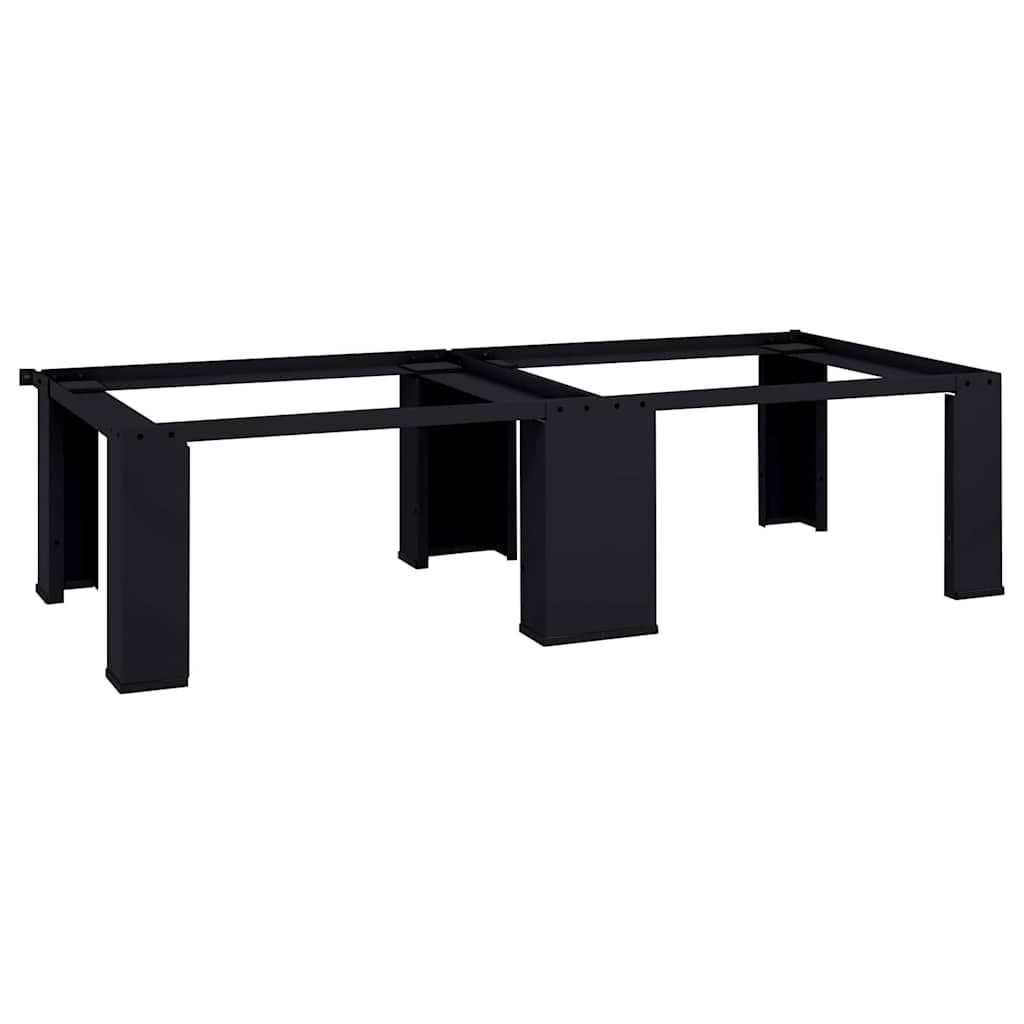 Waschmaschinen-Podest 2 stk. Schwarz 127 x 54,5 x 32,5 cm Stahl