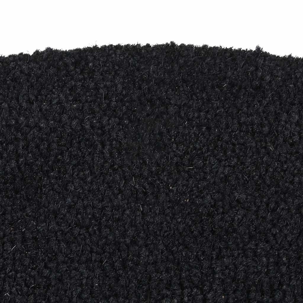 Fußmatte Schwarz Halbrund 60x90 cm Kokosfaser Getuftet