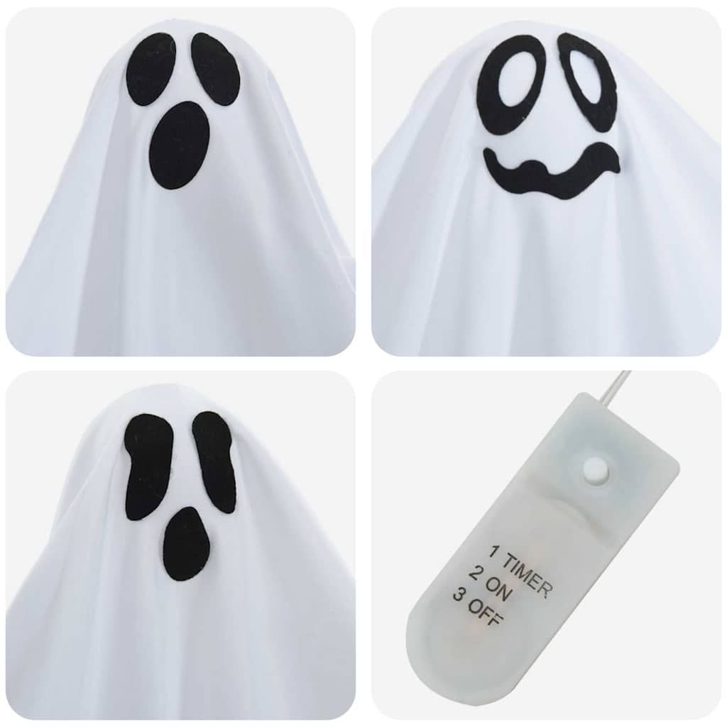 Hängender Halloween Geist 3 pcs Weiß 52 x 62 cm Polyester