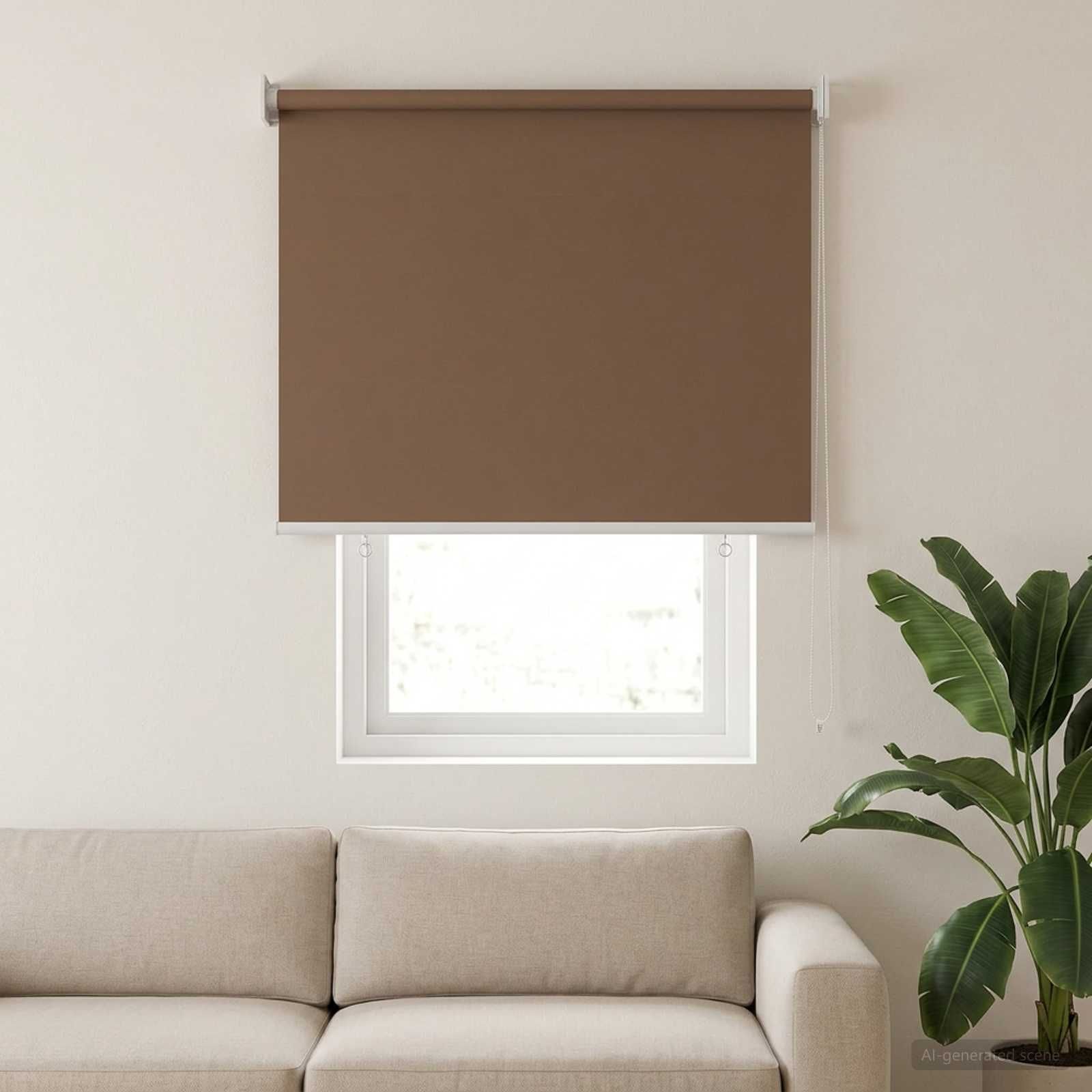 Rollo mit UV-Schutz Taupe 60 x 140 cm Polyester