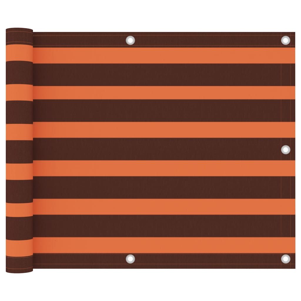 Balkon-Sichtschutz Orange und Braun 75x300 cm Oxford-Gewebe