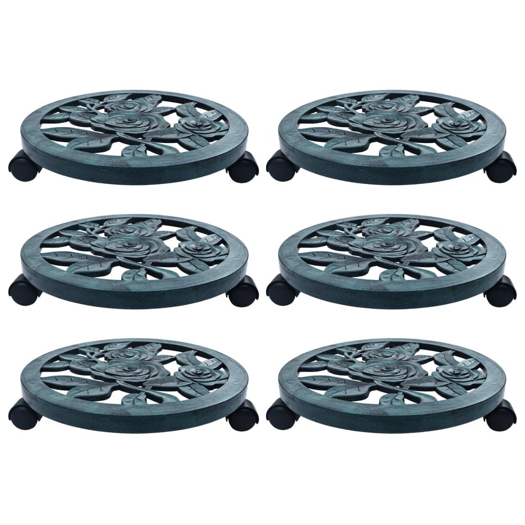 Pflanzenroller 6 Stk. Grün 38 cm Kunststoff