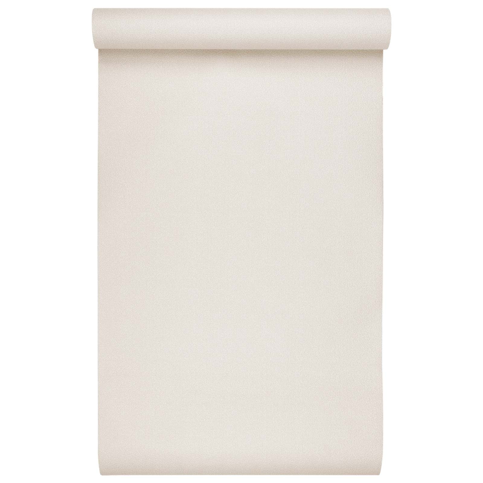 3D Solid Tapete Gestreift Creme 10 x 0,53 m Vliesstoff