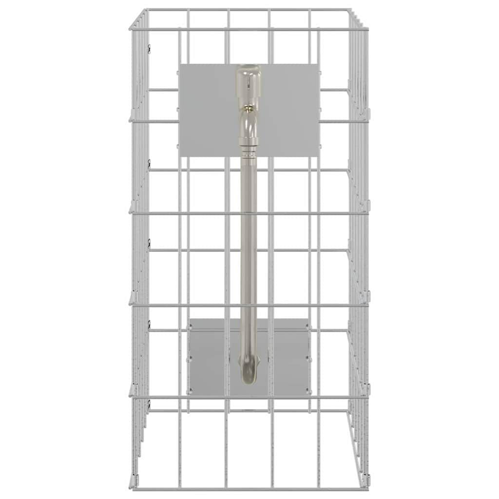 Gabionen Wasserhahn Silber 26 x 25 x 50 cm Edelstahl