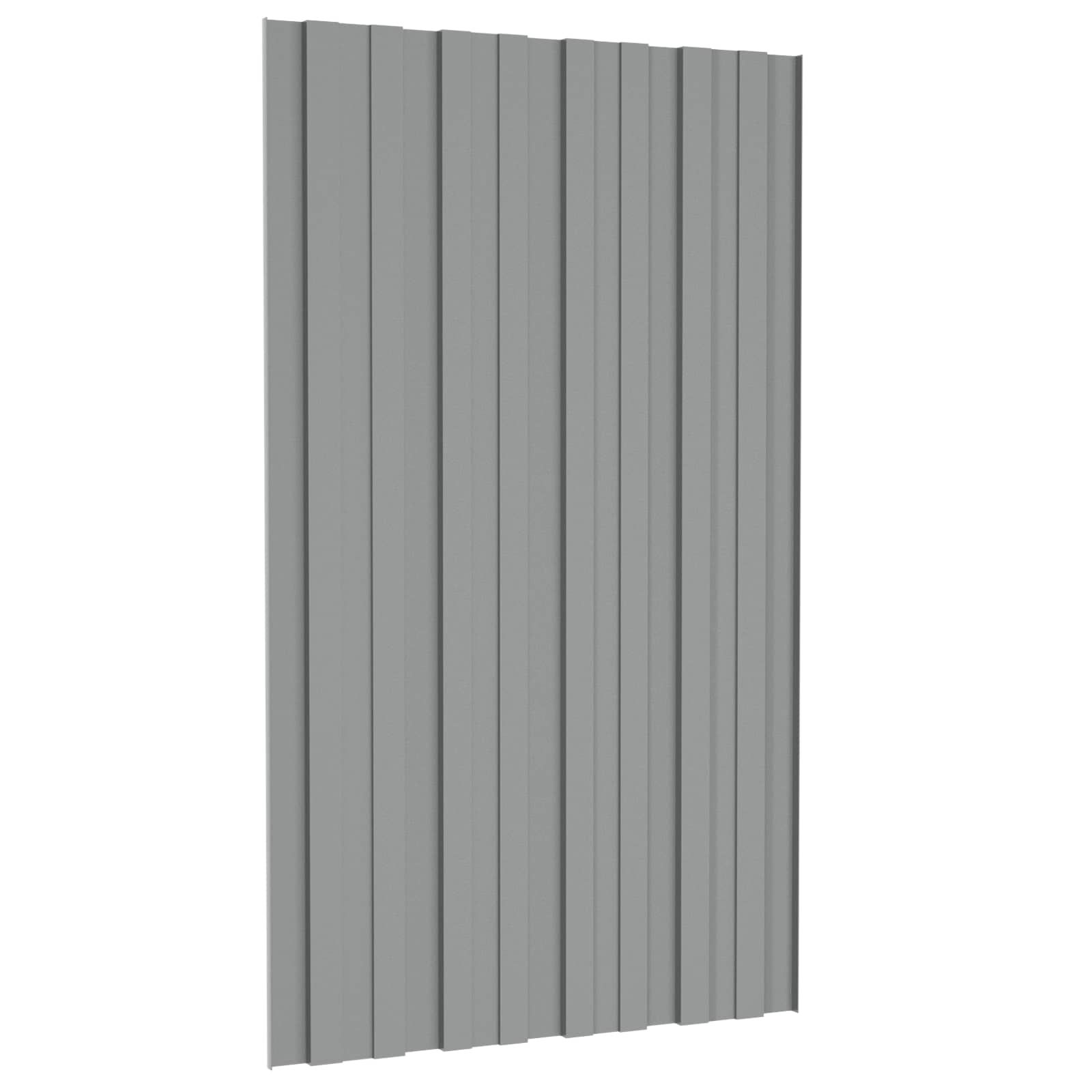 Dachpaneel 12 pcs Grau 80 x 45 cm Verzinkter Stahl