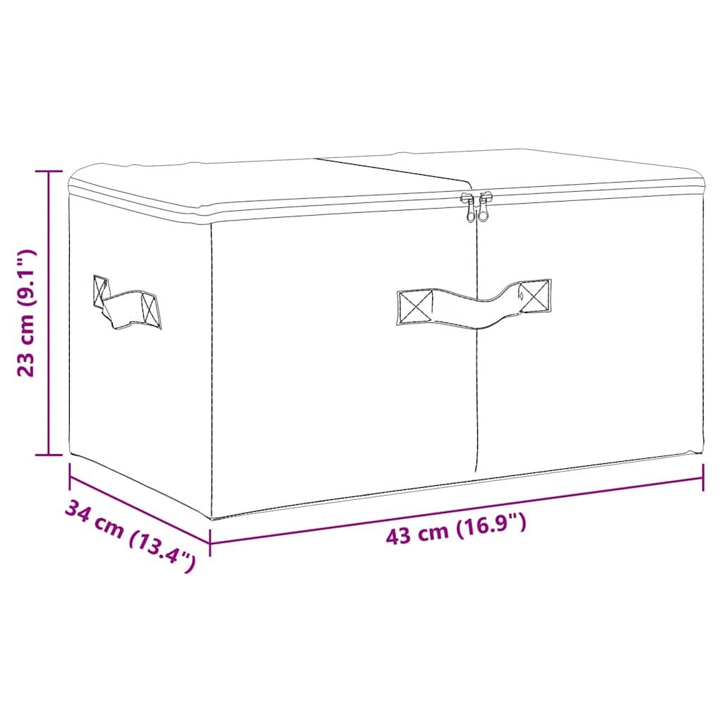 Aufbewahrungsboxen 2 Stk. Stoff 43x34x23 cm Creme