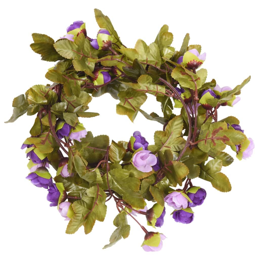 Blumengirlanden Blumen 6 Stk. Helllila 215 cm