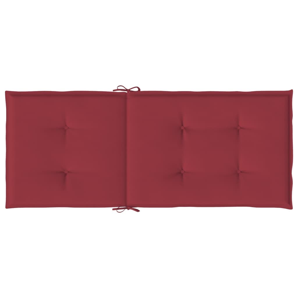 Gartenstuhlauflagen für Hochlehner 4 Stk. Weinrot 120x50x3 cm