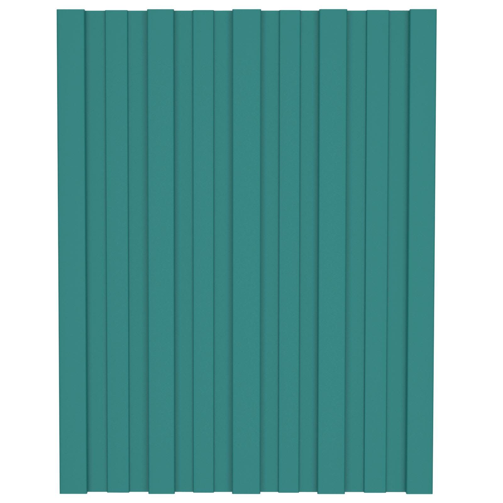 Dachpaneel 12 Stk. Grün 60 x 45 cm Verzinkter Stahl